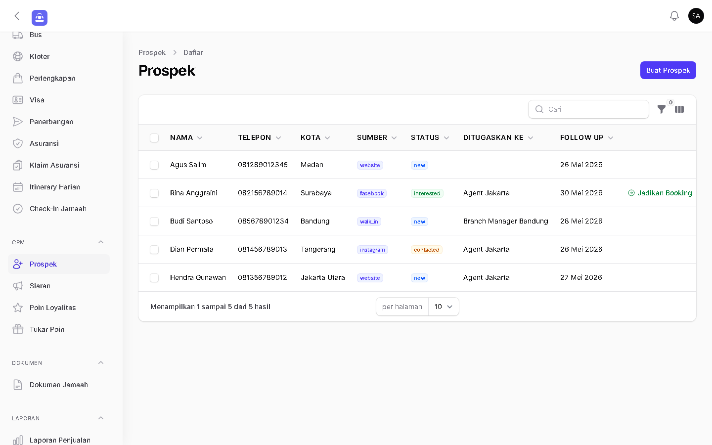 CRM — Lead Capture, Follow-up & Broadcast